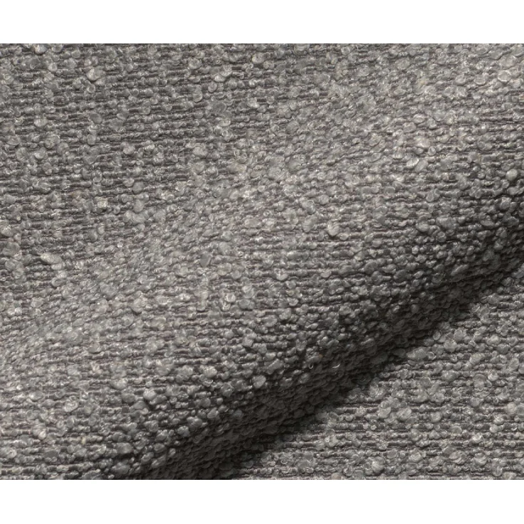 Drehstuhl Nube-Flex mit Armlehnen Bouclé Silbergrau Fußkreuz Graphit 360° drehbar Wippfunktion Taschenfederkern – Bild 3