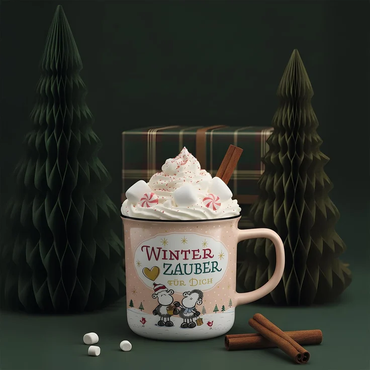 XL Tasse 52cl Geschenk Weihnachten Adventszeit Sheepworld WINTERZAUBER 51225 – Bild 2