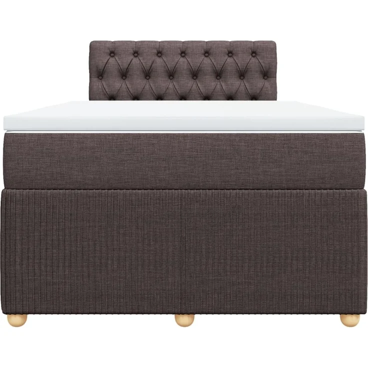 vidaXL Boxspringbett mit Matratze Dunkelbraun 120x200 cm Stoff 3287433 – Bild 4