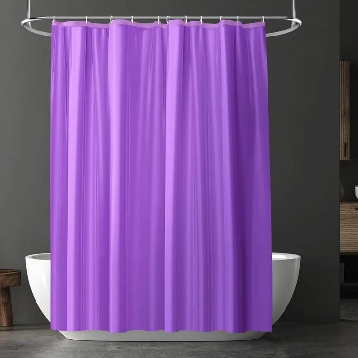 Duschvorhang 180x180 cm Anti-schimmel Wasserdicht PEVA Lila – Bild 1
