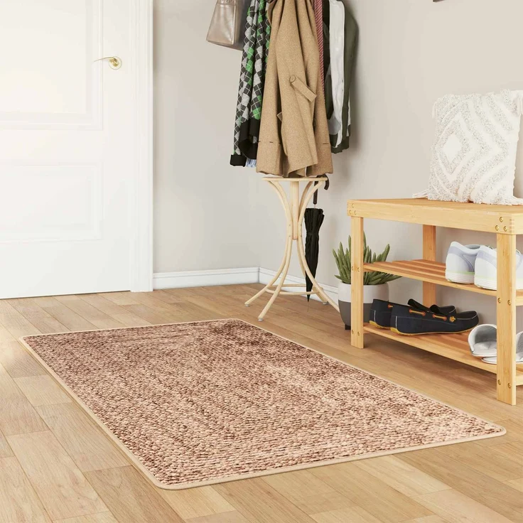 vidaXL Teppichläufer MARSA Gelb 80x100 cm Polyester und PVC 42023213 – Bild 1