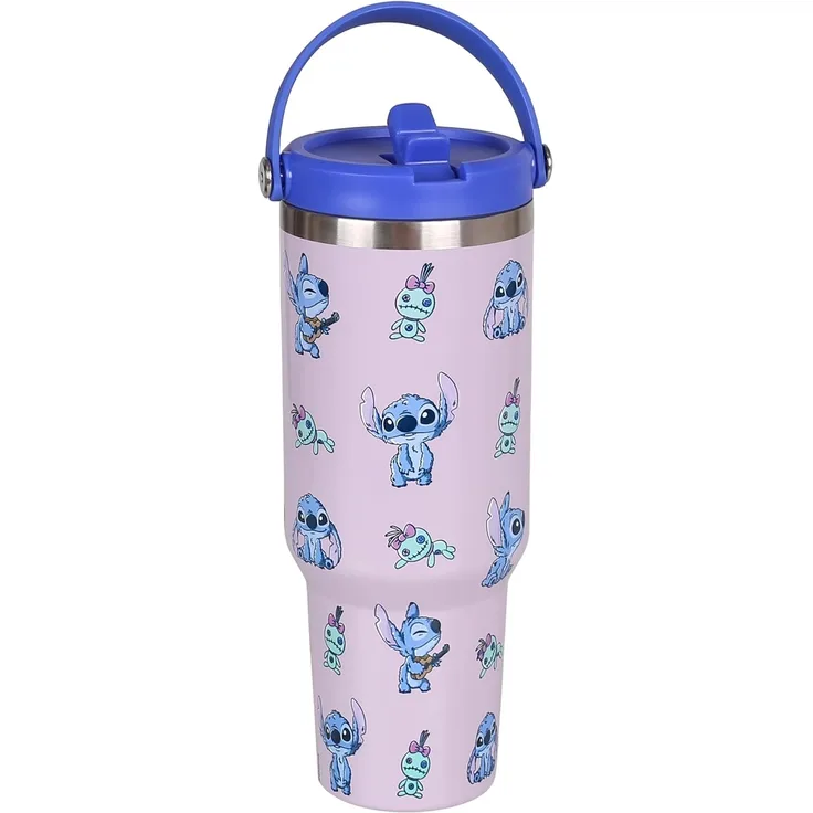 Sarcia. eu Thermobecher Disney Stitch Thermobecher 1,18 l mit Deckel, Mundstück & Henkel