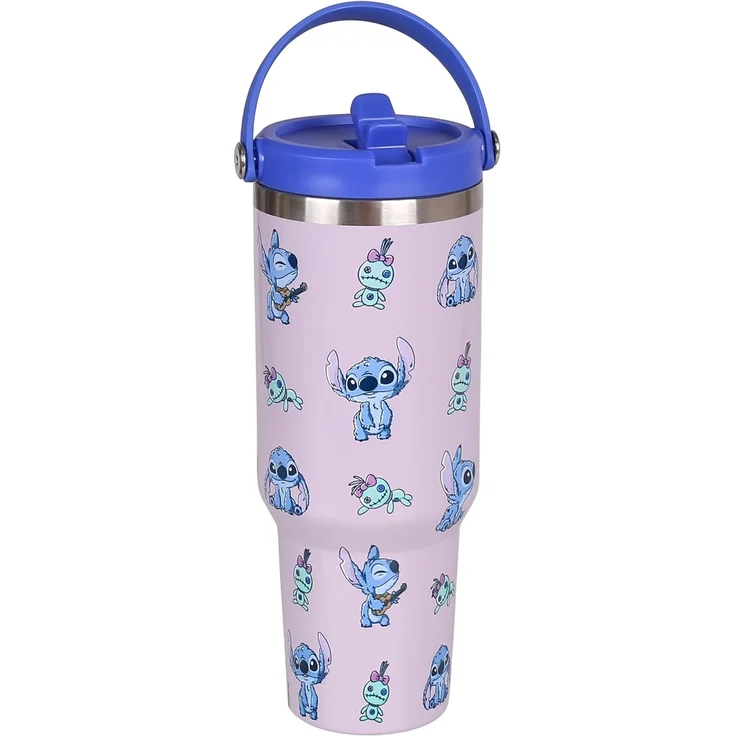 Sarcia. eu Thermobecher Disney Stitch Thermobecher 1,18 l mit Deckel, Mundstück & Henkel – Bild 1