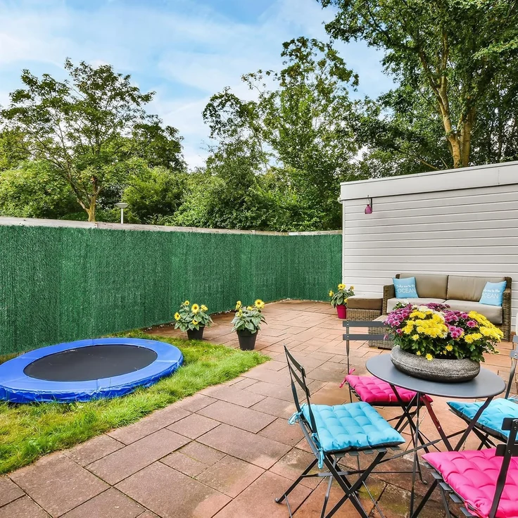 Coradoma Künstliche Hecke Sichtschutz 100x300cm | Ideale Sichtschutzmatte für Balkon, Garten und Terrasse | natürlicher Zaun Sichtschutz Balkonsichtschutz Lärmschutz Windschutz – Bild 2