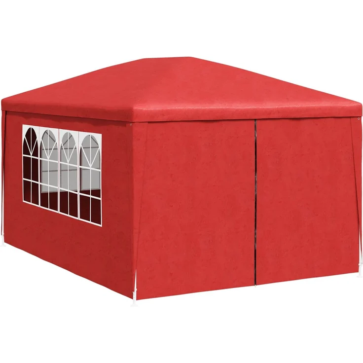 vidaXL Party-Zelt Rot 400 x 300 x 255 cm PE und Stahl 42032347 – Bild 3