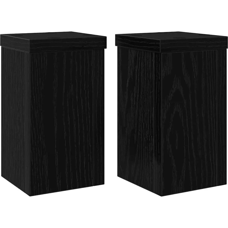 vidaXL Pflanzenständer 2 Stk. Schwarz Eichen-Optik 10 x 10 x 18 cm 869228 – Bild 2