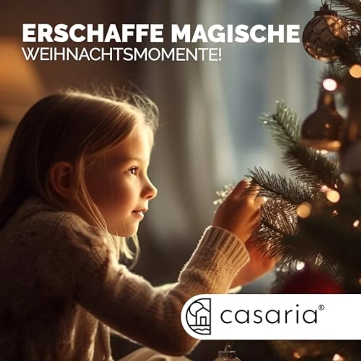 Casaria Künstlicher Weihnachtsbaum, 140cm dichte Spitzen naturgetreu Metallständer Schnellaufbau flammfest – Bild 5