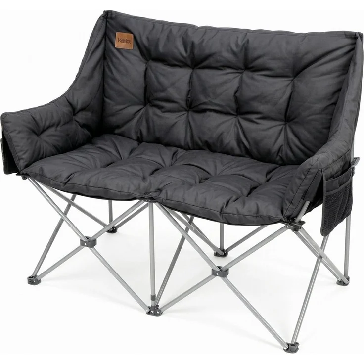 kehot Campingstuhl Faltbarer 2-Sitzer Campingstuhl mit 6 cm Polsterung, 127×94×60 cm (Doppelsitz Outdoor Sofa bis 240kg belastbar, Campingklappstuhl), Klappstuhl mit Oxford-Gewebe,Tragetasche, für Camping Garten Balkon – Bild 5