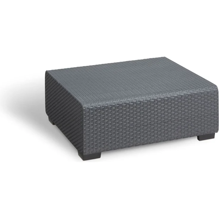 Allibert Salta Hocker mit Sand Kissen | Stilvoller Gartenhocker in Rattanoptik – Bild 2