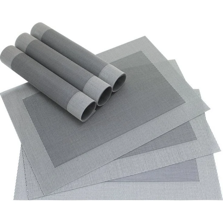 matches21 HOME & HOBBY Platzset Tischset BORDA 6er silber schwarz Tischunterlage als Tischdeko, (6-St), modernes Esstisch Platzdeckchen als abwaschbarer Tischuntersetzer – Bild 4