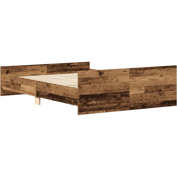 vidaXL Bettgestell ohne Matratze Altholz-Optik 120x200cm Holzwerkstoff 3328732 – Bild 6