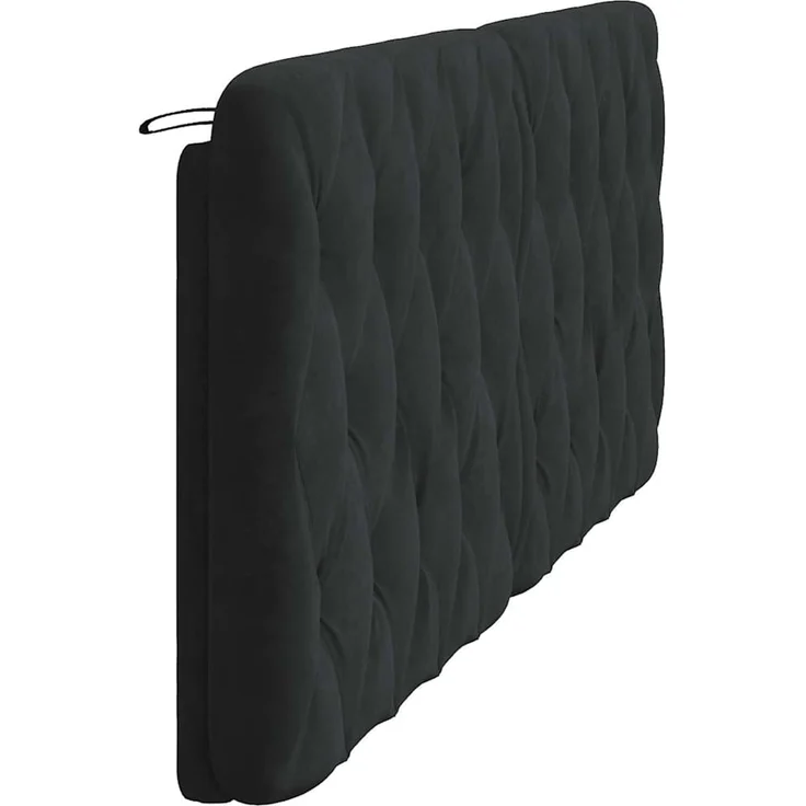 vidaXL Kopfteil-Kissen Schwarz 200 cm Samt – Bild 4