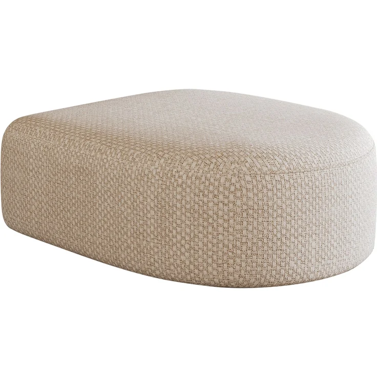 Polsterhocker mit weichem Stoffbezug, modularer Loungesitz aus Schaumstoff ohne Montage für Wohnbereiche, Weiß – Bild 5
