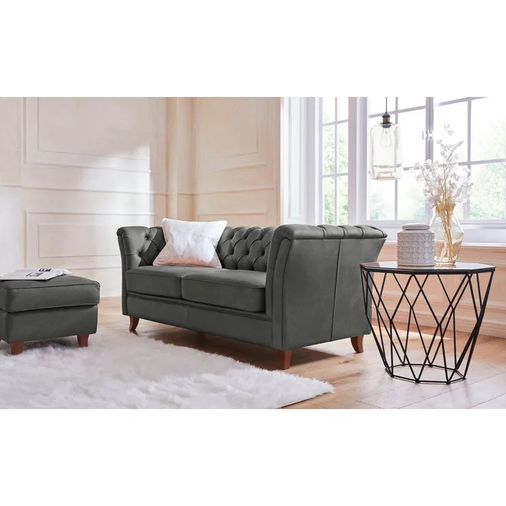 Home affaire Chesterfield-Sofa Reims, mit echter Chesterfield-Knopfheftung, hochwertige Verarbeitung