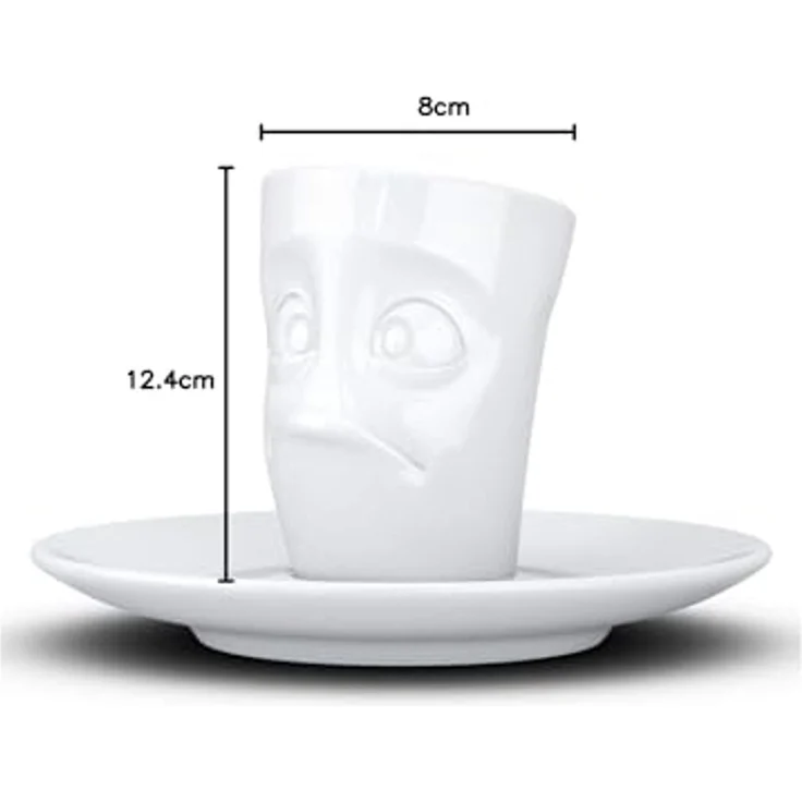 FIFTYEIGHT Espresso Mug mit Henkel 80ml - Verdutzt weiß – Bild 5