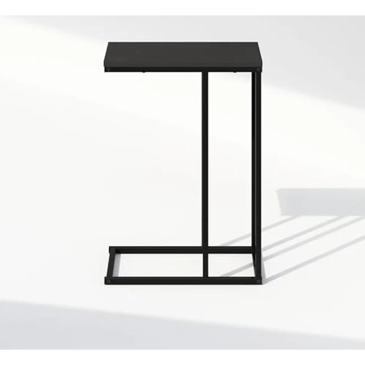 Furinno C-FÖRMIGER Beistelltisch, Metallrahmen-Endtisch, Nachttisch, Nachttisch am Bett, für Wohnzimmer, Schlafzimmer, Americano – Bild 6