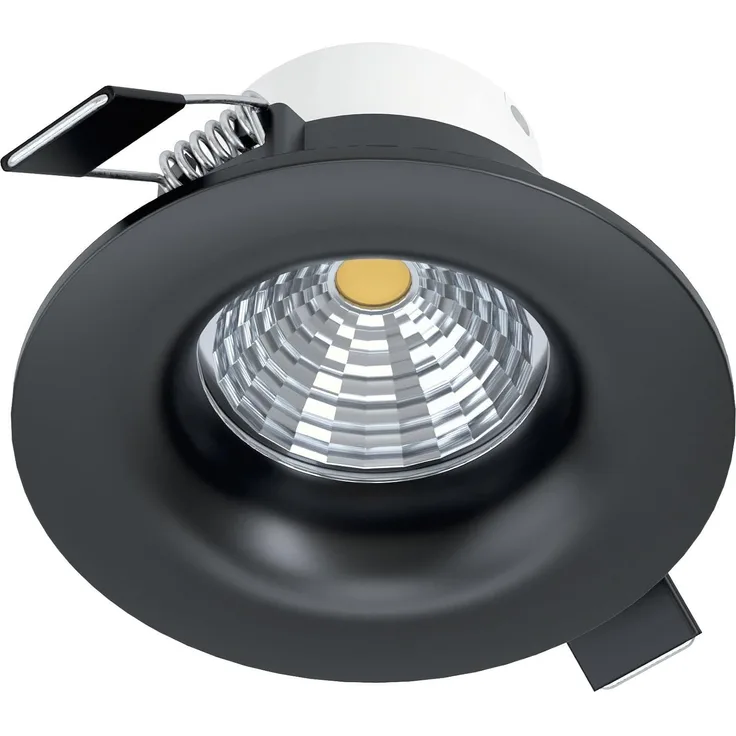 Eglo 98607 Hochvolt LED Einbauleuchte SALICETO schwarz 2700K rund Ø8,8cm H:4,2cm dimmbar