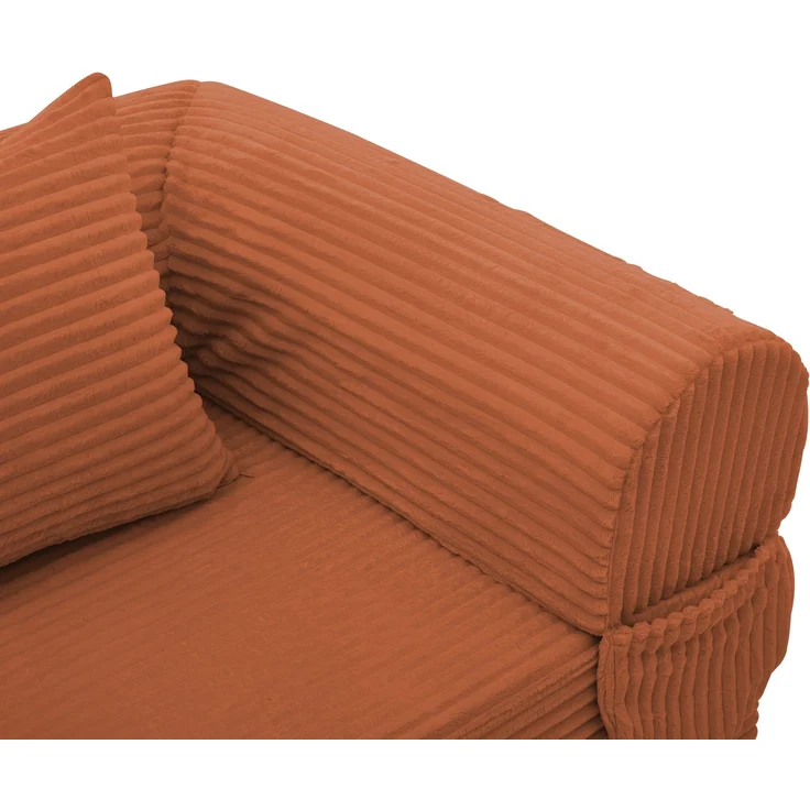 ZUBALIYA SchlafSofa mit Cordbezug, mit Schaumstoffpolsterung, ohne aufwendige Montage, für Wohnzimmer und Apartments – Bild 17