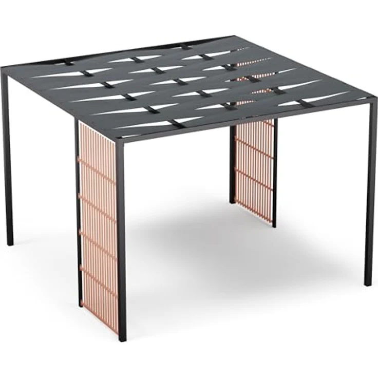 Blumfeldt Pavillon 3x3, Wasserdicht und Winterfest, Pulverbeschichteter Stahlrahmen mit PA-Beschichtetem Dach, Integrierter Sichtschutz, Einfache Montage – Bild 1