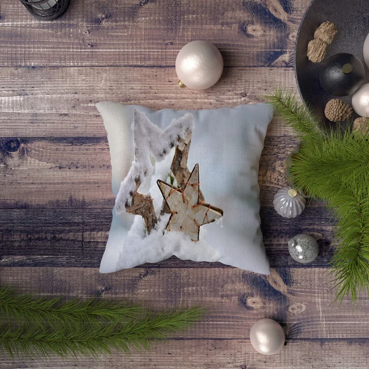 Evila Originals 'NYXMAS030' Kissenbezug, Mehrfarbig, 43 x 43 cm
