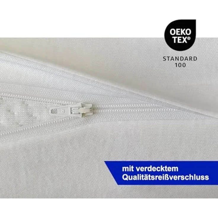 DUKAL Kissenbezug passend für Blackroll Recovery Pillow und weitere, 100% Baumwolle, (1 Stück), aus hochwertigem Doppel-Jersey, mit Reißverschluss, Made in Germany – Bild 3