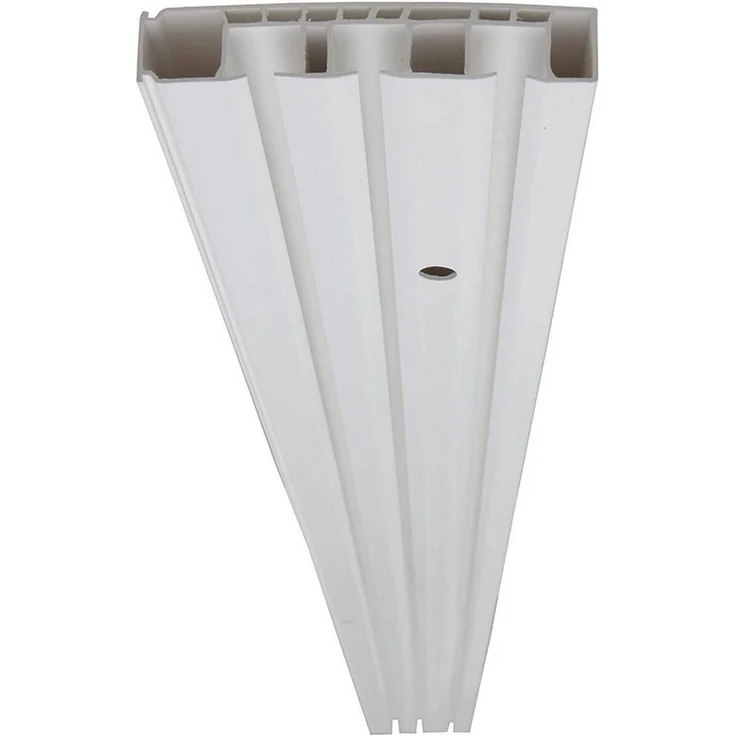 Garduna Gardinenstange Kunststoff Gardinenschiene, 1-/2-/3-läufig, weiß, 1-läufig, gebohrt, Kunststoff – Bild 3
