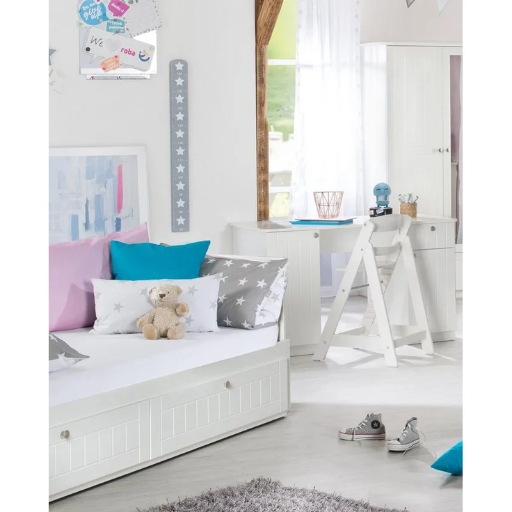 roba Messlatte 'Little Stars' - Sterne Motiv - Skala bis 160cm - Messleiste aus Holz - Grau / Weiß – Bild 3