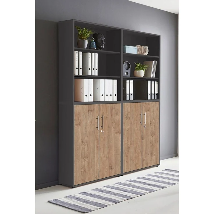 BMG Möbel Aktenschrank Office Edition 11 (Schrankwand Set, 4tlg) abschließbar, matt oder Hochglanz lackiert – Bild 2