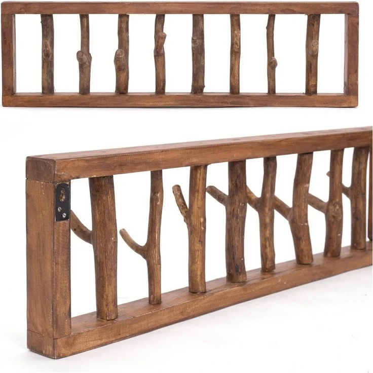 DESIGN DELIGHTS Wandgarderobe WANDGARDEROBE TREIBHOLZ UNIKAT, 80x22cm (BxH), Garderobe, Hakenleiste – Bild 3