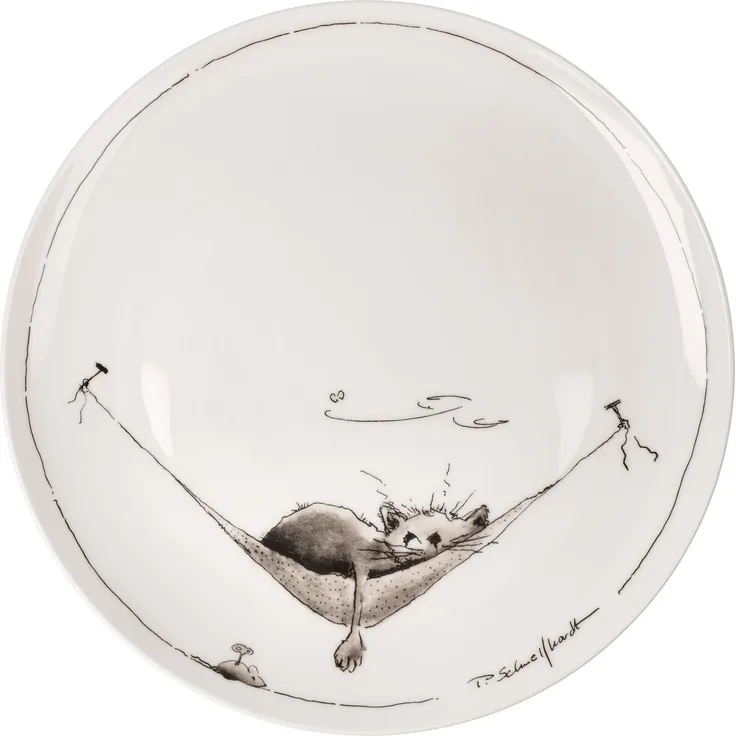 Goebel Teller Peter Schnellhardt - Mittagspäuschen, Fine Bone China, Bunt, 23 cm, 26500331