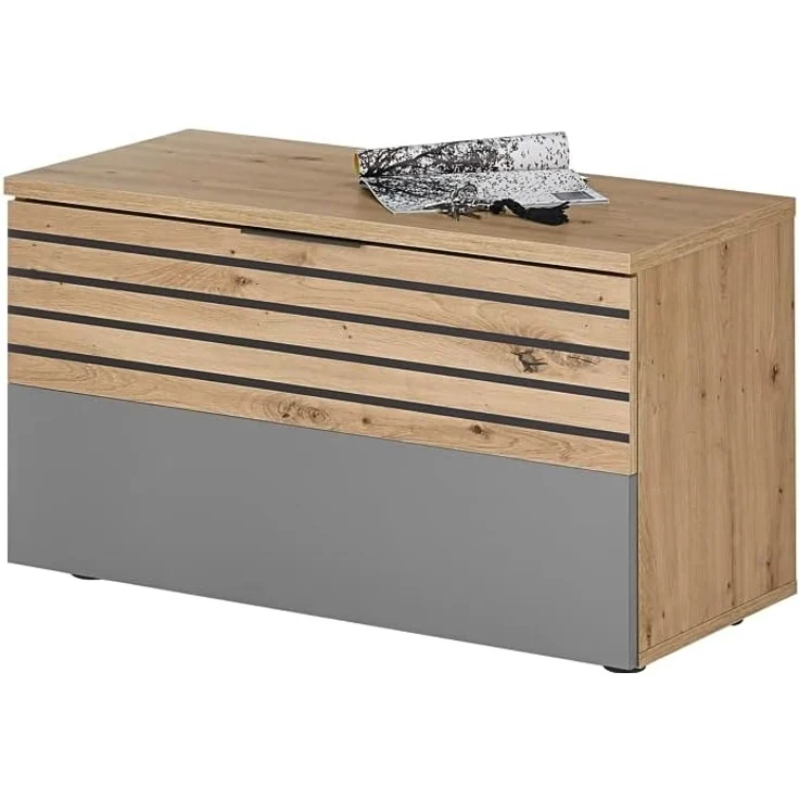 moebel-dich-auf Garderoben-Set MAILAND, (Komplett-Set, Garderobenschrank + Paneel + Bank + Spiegel + Schuhkommode), erhältlich in 2 Farbkombinationen – Bild 6