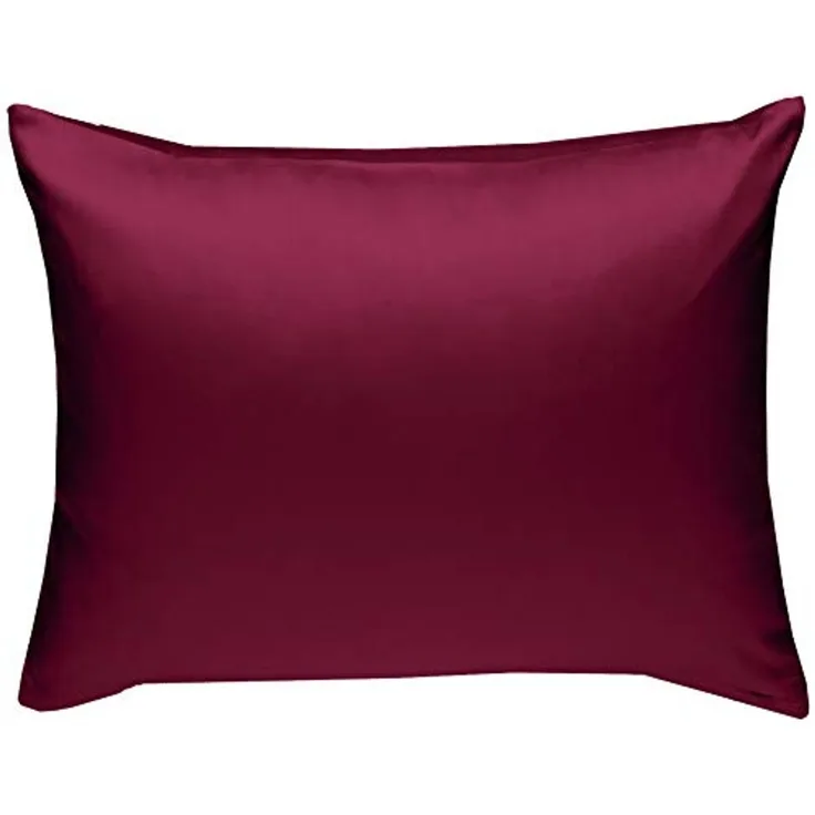 Bettwaesche-mit-Stil Mako-Satin / Baumwollsatin Bettwäsche uni / einfarbig pink Kissenbezug 70x90 cm