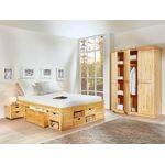 Bett 'Cluse', Massivholz, 180x200 cm