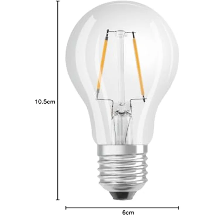 OSRAM LED Star klare Filament LED Lampe, E27 Sockel, Warmweiß (2700K), Birnenform, Ersatz für herkömmliche 15W-Glühbirnen, 1er-Pack – Bild 7
