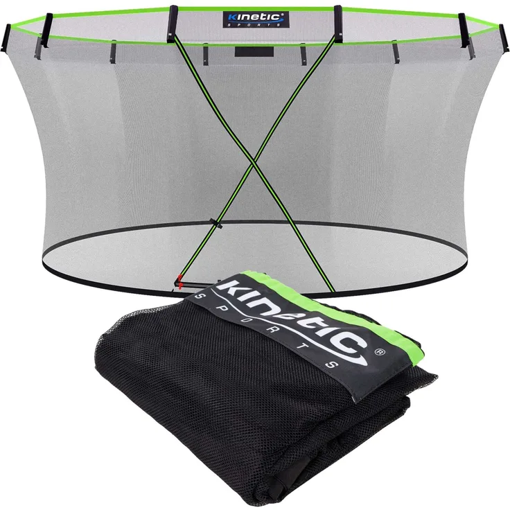 KINETIC SPORTS Trampolin Sicherheitsnetz für ULTIMATE PRO Gartentrampoline - Mit Reißverschluss und Sicherheitsclips, UV beständig, Ersatznetz Fangnetz Schutznetz, für Ø 427 cm Trampolin