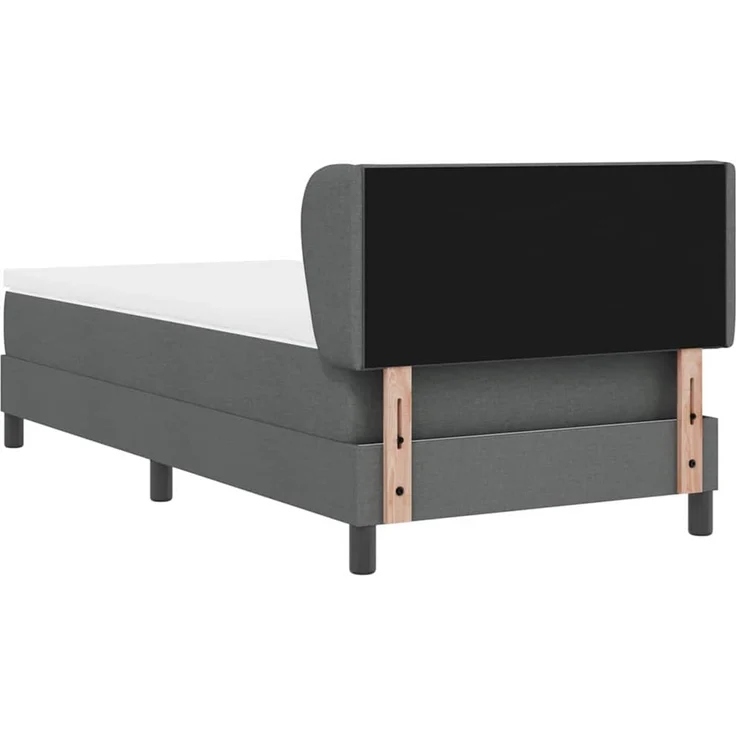 vidaXL Boxspringbett mit Kopfteil Dunkelgrau 100 x 200 cm Stoff 3340074 – Bild 9