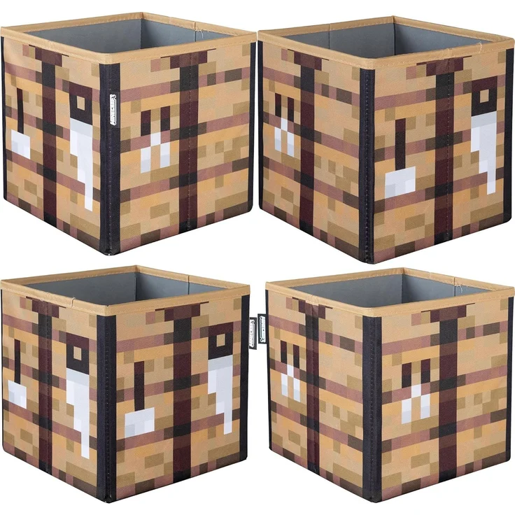 MINECRAFT - Aufbewahrungsboxen im 2er Set, faltbare Stoffboxen mit Stauraum, Creeper Design – Bild 5