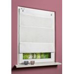 Clever-Kauf-24 Raffrollo Magnetrollo Jakob wollweiß, mit Hakenaufhängung, ohne Bohren, Raffung mittels Magnetleisten