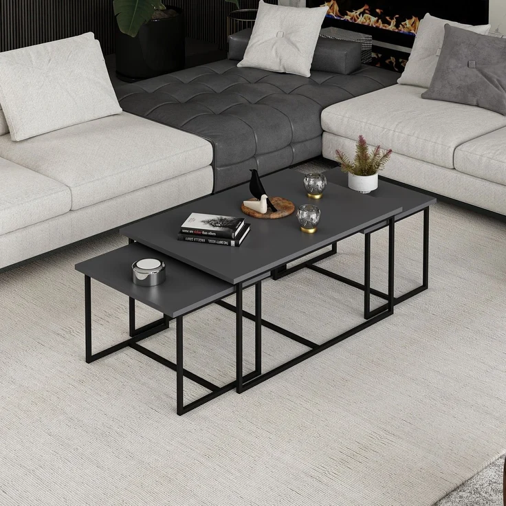 Skye Decor 'Levada - 9305' Couchtisch, Anthrazit, 90,45 x 37,42 x 60,52 cm – Bild 4