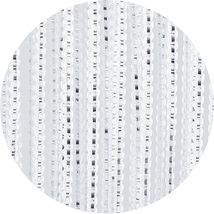Arsvita Fadenvorhang Metallik-Optik mit Stangendurchzug, Türvorhang 140x250cm (Weiß) – Bild 5