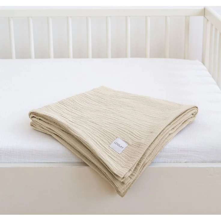 Babydecke Babydecke Musselin Baumwolle Tagesdecke Decke 95x95 120x120 150x200 cm, Loolay, LOOLAY Musselin Tagesdecke, atmungsaktiv, weich & leicht! – Bild 2