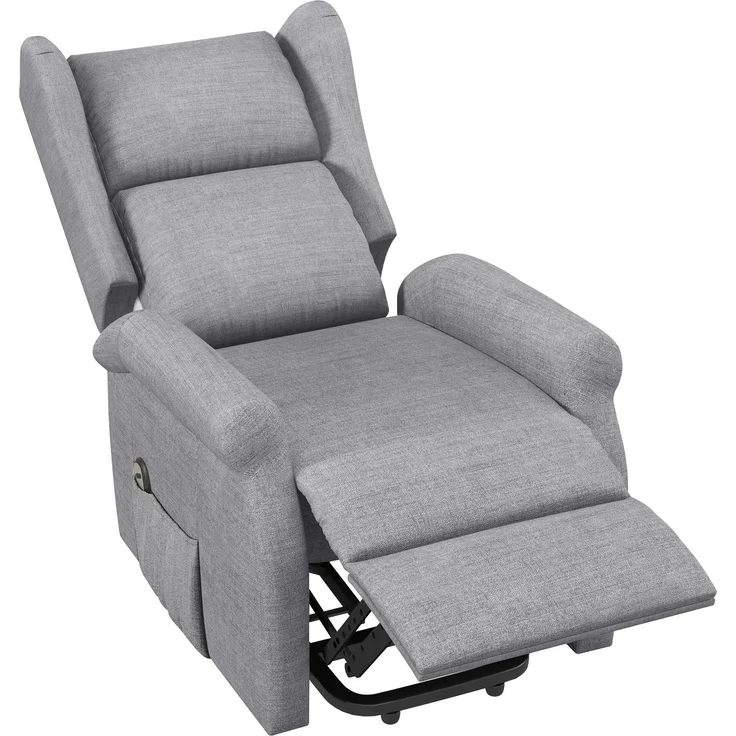 Wohnora-Relaxsessel, Aufstehhilfe, Liegefunktion, bis 200kg, 72,5x94x109cm, Grau,H 1110cm x T 740cm x B 940cm – Bild 1