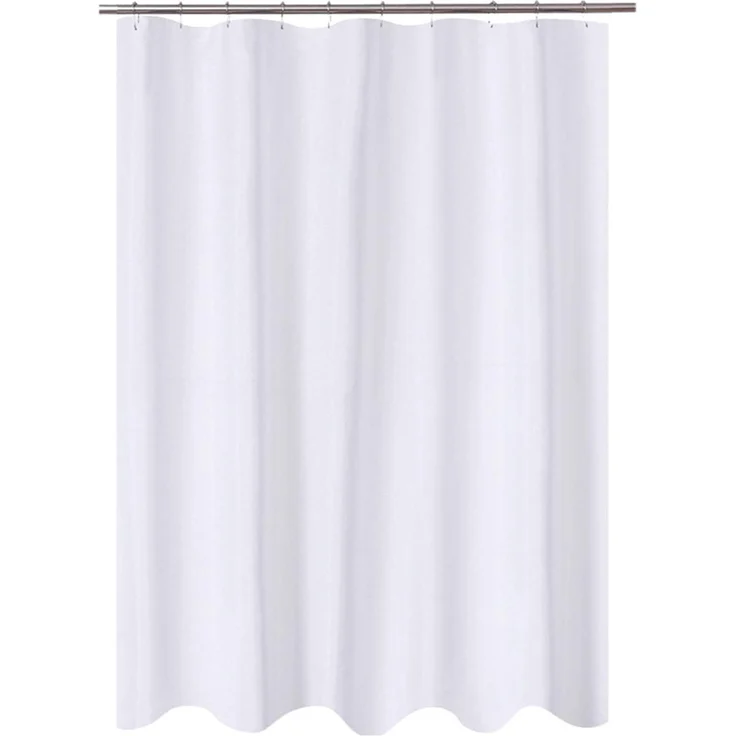 N&Y Home Duschvorhang aus Stoff, weiß, 152,4x182,9 cm, Hotelqualität, schimmelresistent, waschbar, wasserdicht, mit Ösen