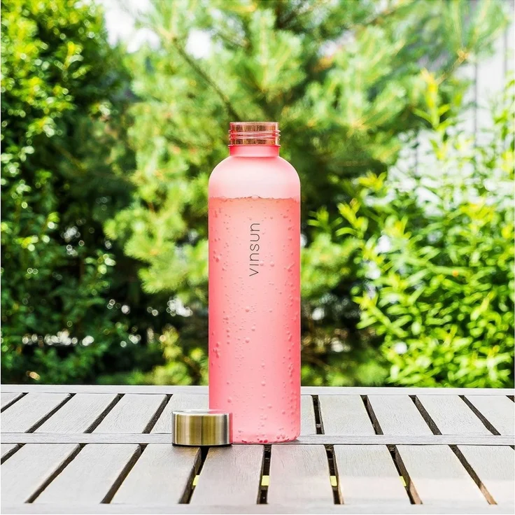 Vinsun Trinkflasche Tritan Wasserflasche 650ml - Sportflasche Kohlensäure geeignet, Auslaufsicher, BPA frei, bruchsicher, geruchs- und geschmacksneutral – Bild 3