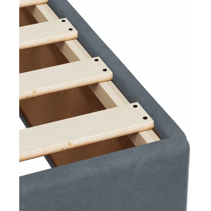 vidaXL Boxspringbett mit Matratze Dunkelgrau 200x200 cm Samt 3286415 – Bild 10