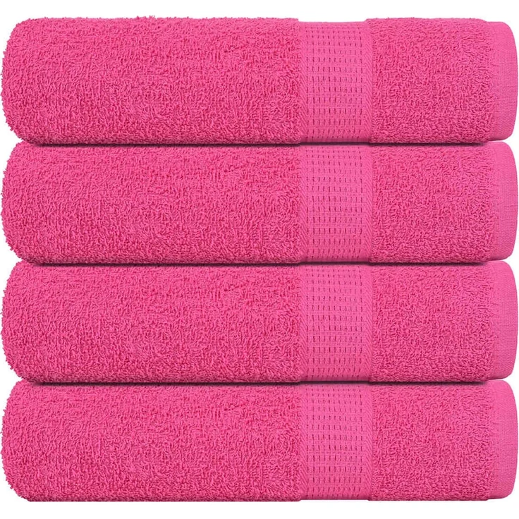 vidaXL Handtücher FROGN 4 Stk. Rosa 50x100 cm 360 g/m² 137047 – Bild 1