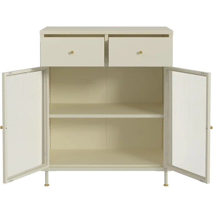 Sideboard Lindau Stahl 97x80x40 cm Cremeweiß [en. casa] – Bild 9