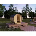 Vente-unique - ISOKYRO Sauna Holz, Platte Beige - B 220 cm x H 190 cm x L 185 cm