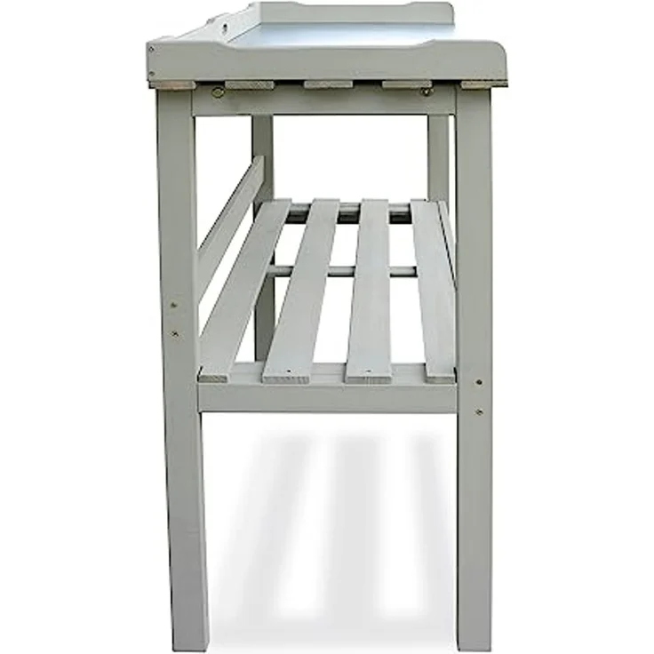 HABAU Pflanztisch mit Arbeitsplatte aus Metall und Ablagefläche, 78 x 38 x 85 cm – Bild 3