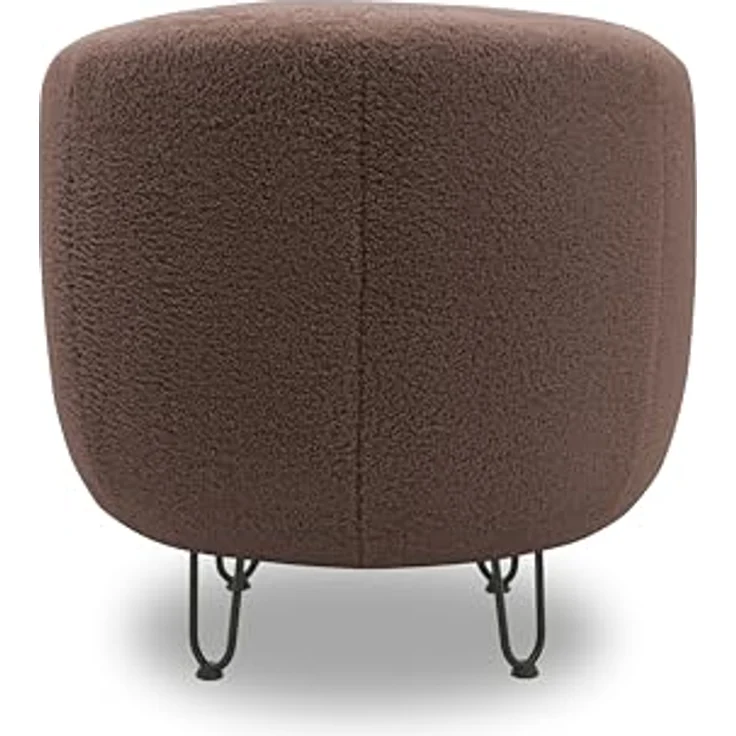 DOMO. collection Sessel Carpa, Polstersessel, Oval, bodenfreies Design, Metall-Drahtfüße in schwarz, Armsessel, Polstergarnitur, 72 x 76 x 72 cm (BxTxH), Altrosa – Bild 6